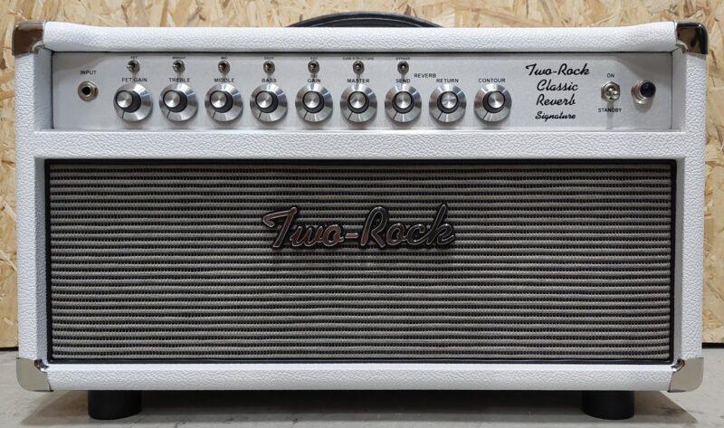 Two Rock Classic reverb. 100 head , silver panel,white tolex/bluesbraker grill