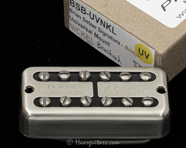 Tv jones, Setzer signature, bridge, brushed nickel, UV