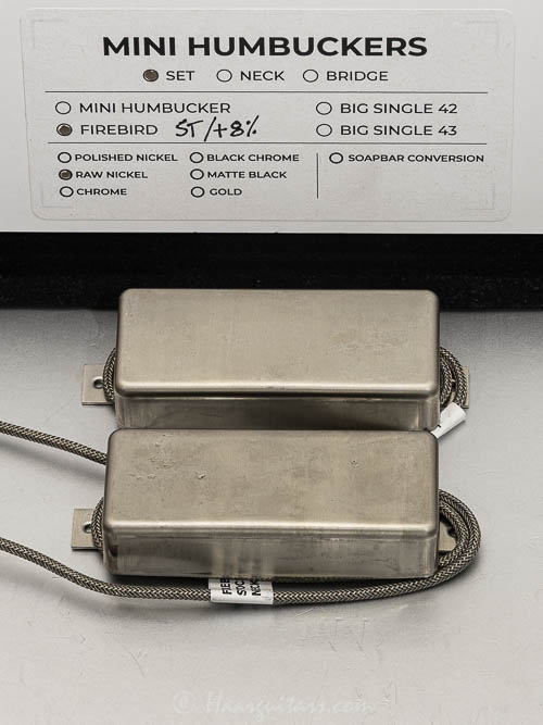 Lindy fralin, HB, Mini, Firebird, set, bridge +8%, raw nickel