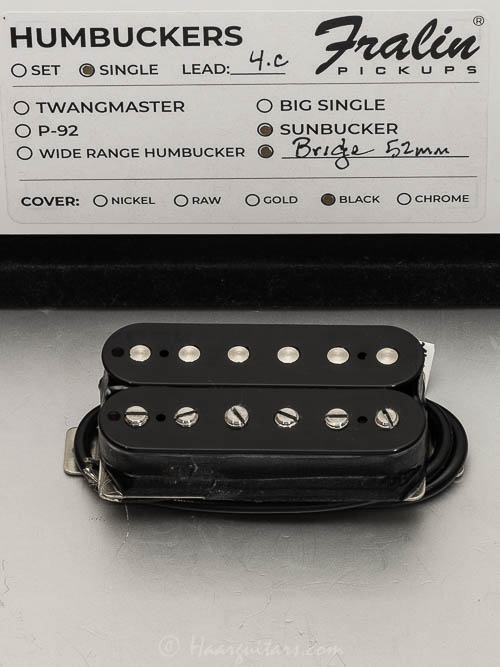 Lindy Fralin, HB, sunbucker, bridge, 53 mm, black