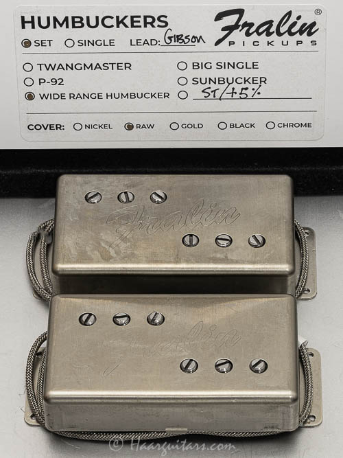 Lindy fralin, HB, Wide range, set, bridge +5%, raw nickel