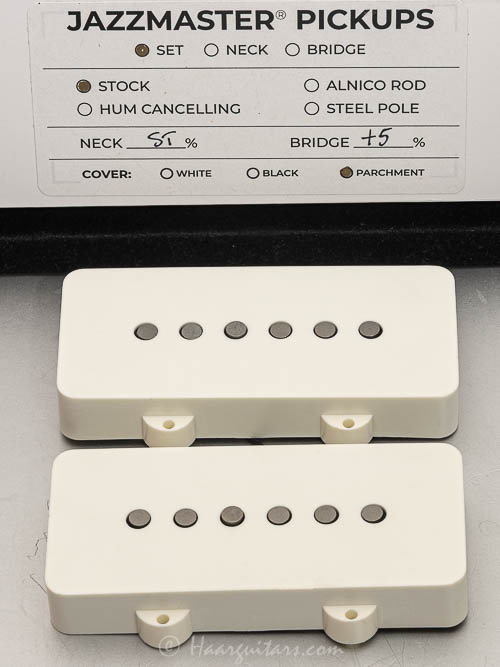 Lindy Fralin, Jazzmaster, set, bridge +5%, parchement